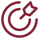 Target symbol with an arrow representing focused environmental service solutions