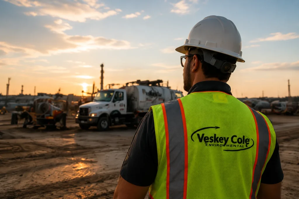 Environmental services worker at an industrial facility
