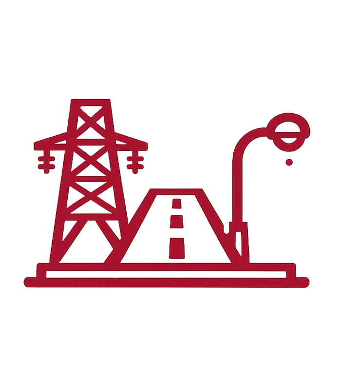 Infrastructure and utility services icon