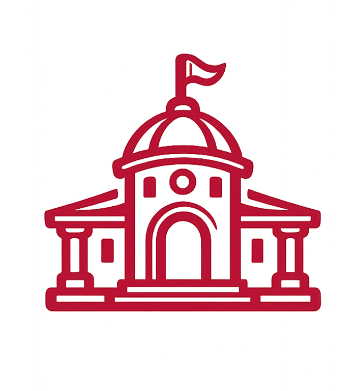Municipality and city government building icon